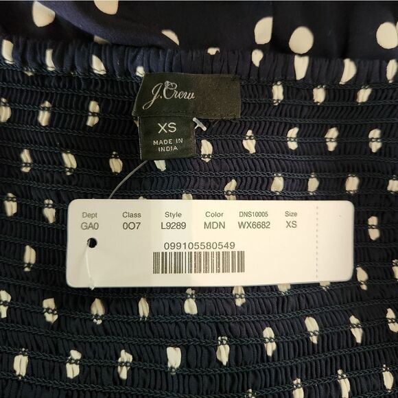 J. Crew Cropped Polka Dot Top Size XS NWT - Picture 6 of 8